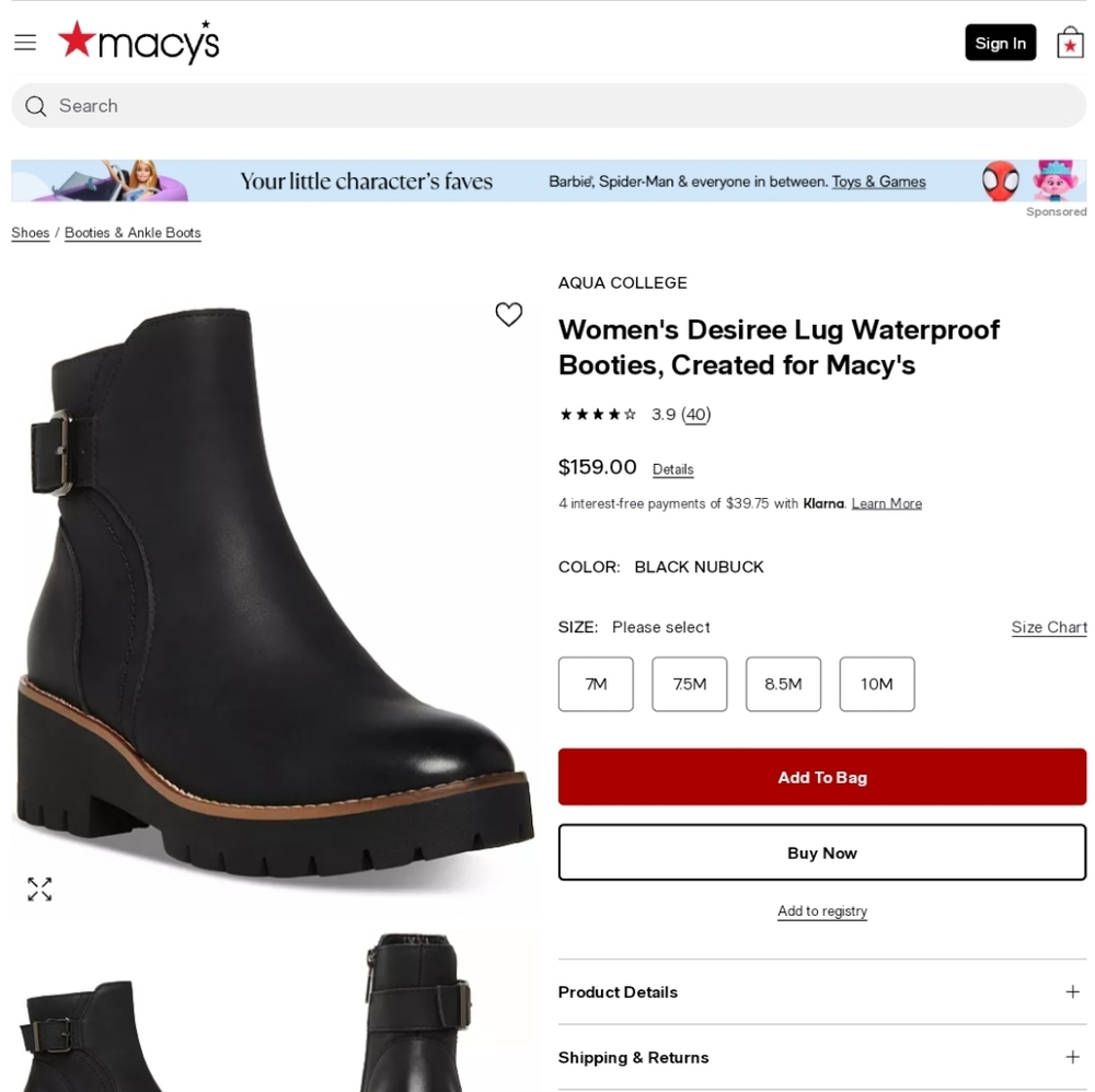 Aqua Collage Desiree Lug Waterproof Boots - Picture 6 of 6